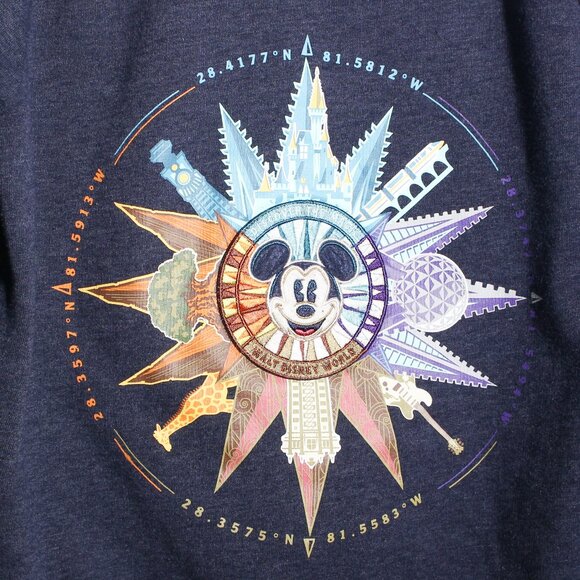 Disney World Hoodie Medium Blue Full Zip Mickey Mouse (Youth) - Picture 7 of 7